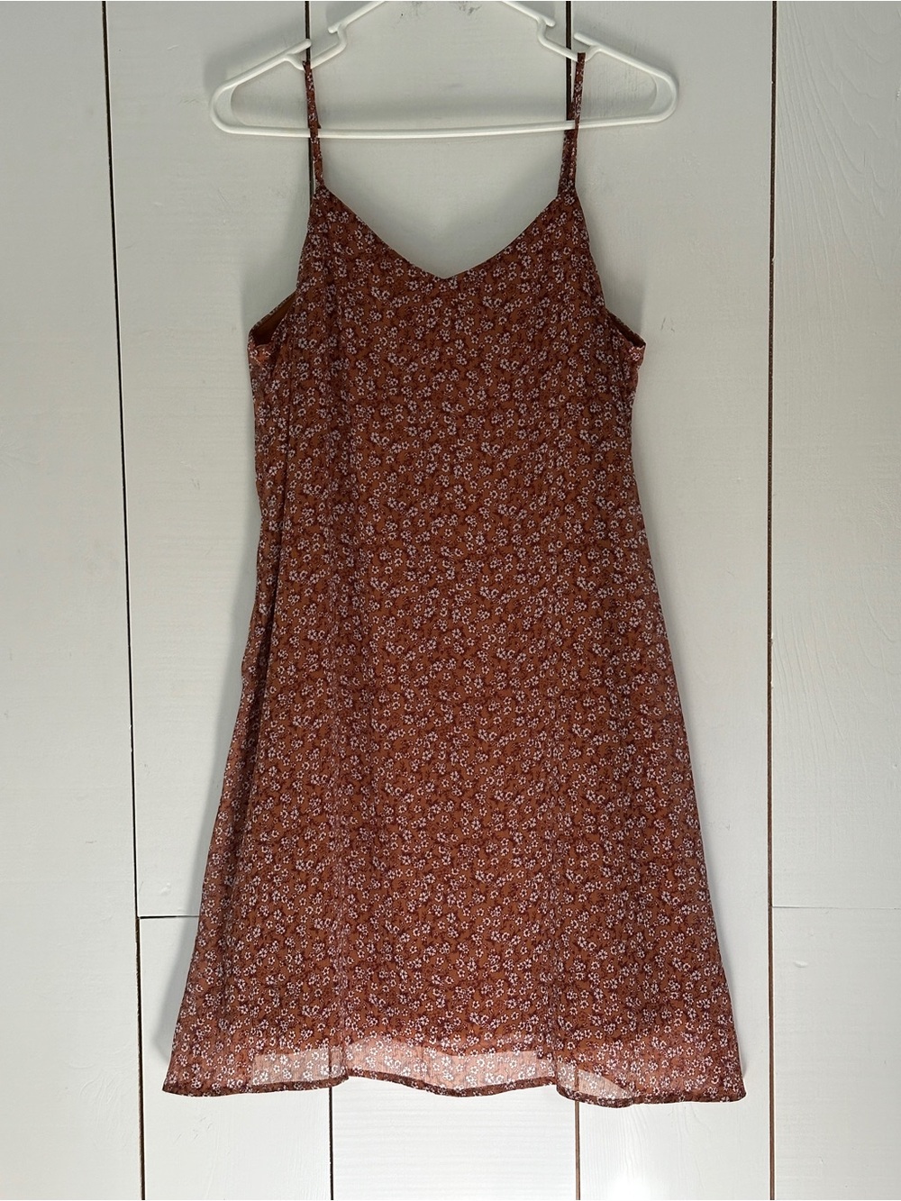 Mudd Crinkle Chiffon Sheer Floral Slip Dress Sz L NWT Dainty